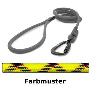 klassische Hundeleine TWIST - L - 145cm - gelber Python